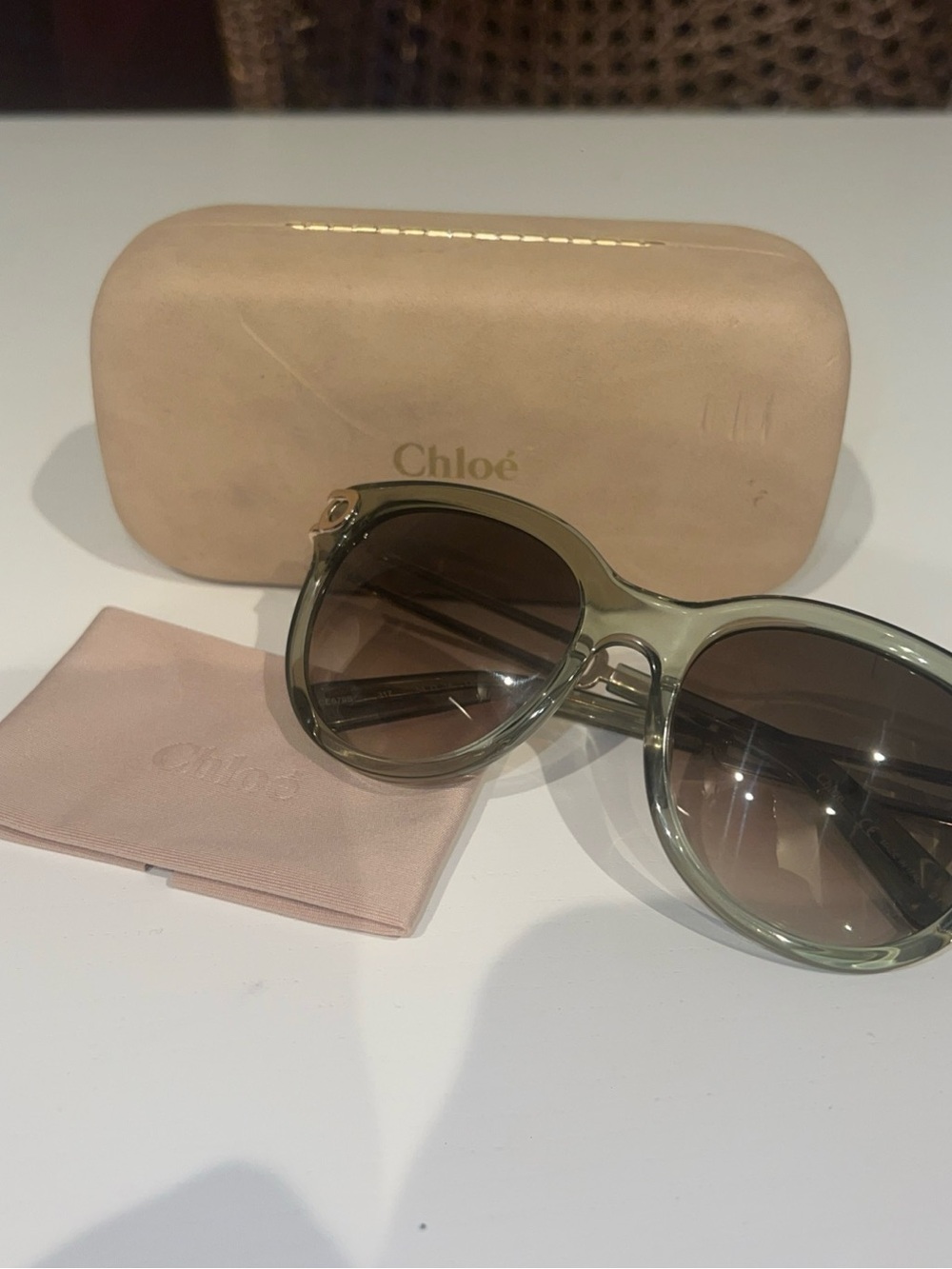 Chloe Authentic Sunglasses CE679S Green/Gold New With Case 54-18-135
